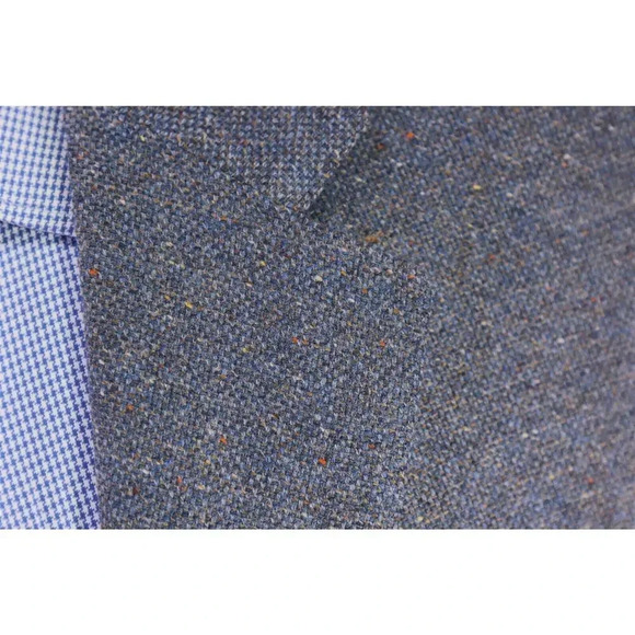 Battaglia Light Blue Donegal Tweed Wool 3-Btn Sportcoat Blazer 46R - Picture 5 of 9